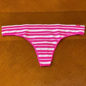 Victoria's Secret PINK Ribbed Seamless Thong Panty Underwear Large NWT